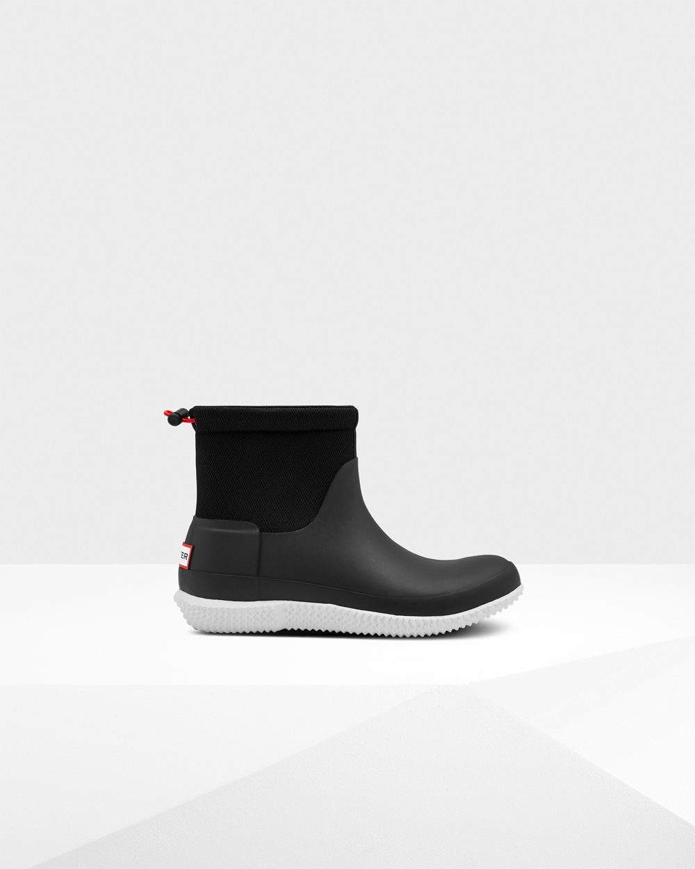 Sneakers Damske - Hunter Original Short Mesh Boots - Čierne - QAGWKXV-24